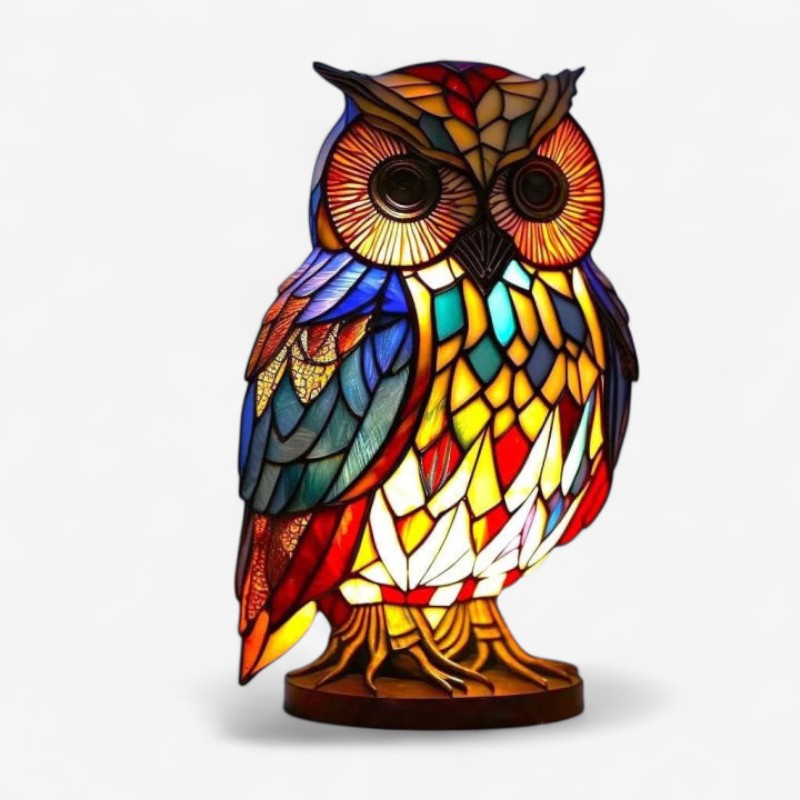 GlowCritter – Bordlampe med dyr og 3D regnbuedesign