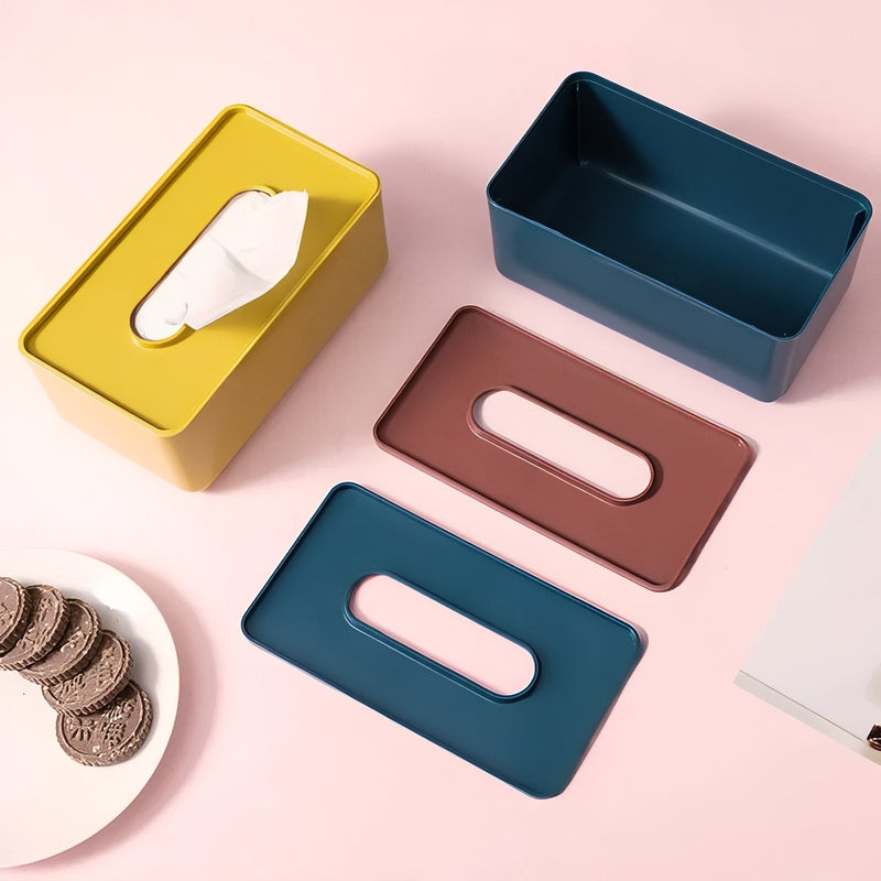 VividBox - Moderne rektangulær papirlommetørklædeæske til et stilfuldt touch i dit hjem