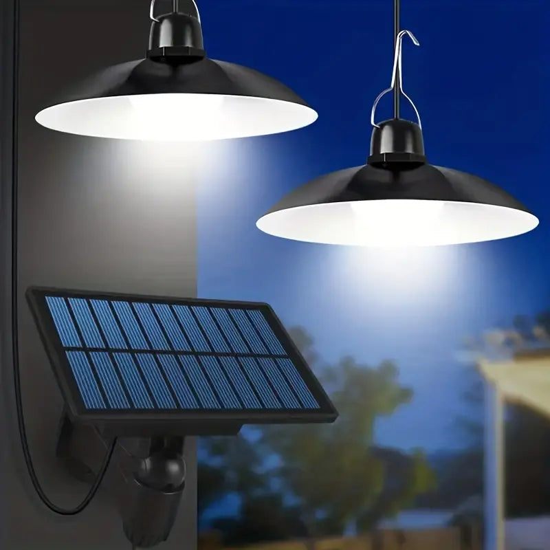 SolarGlow – Solcelledrevet LED-pendellys til udendørs rum med fjernbetjening