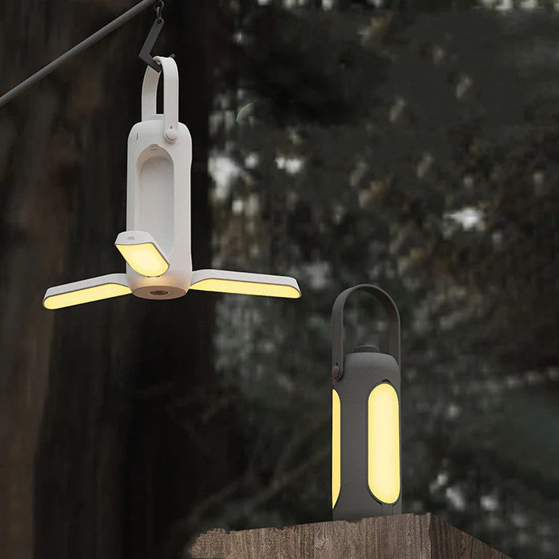 LumiCamp – Bærbar campinglampe med kompakt design og kraftigt lys til udendørs brug