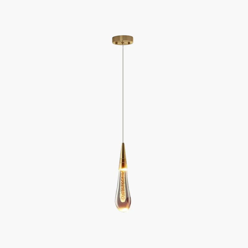 GoldLuxe - Elegant Glass Drop Pendel Light for Luksuriøs Atmosfære