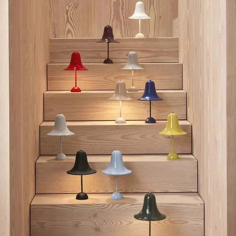 BellEase – Kompakt genopladelig bordlampe i klokkeform med dæmper