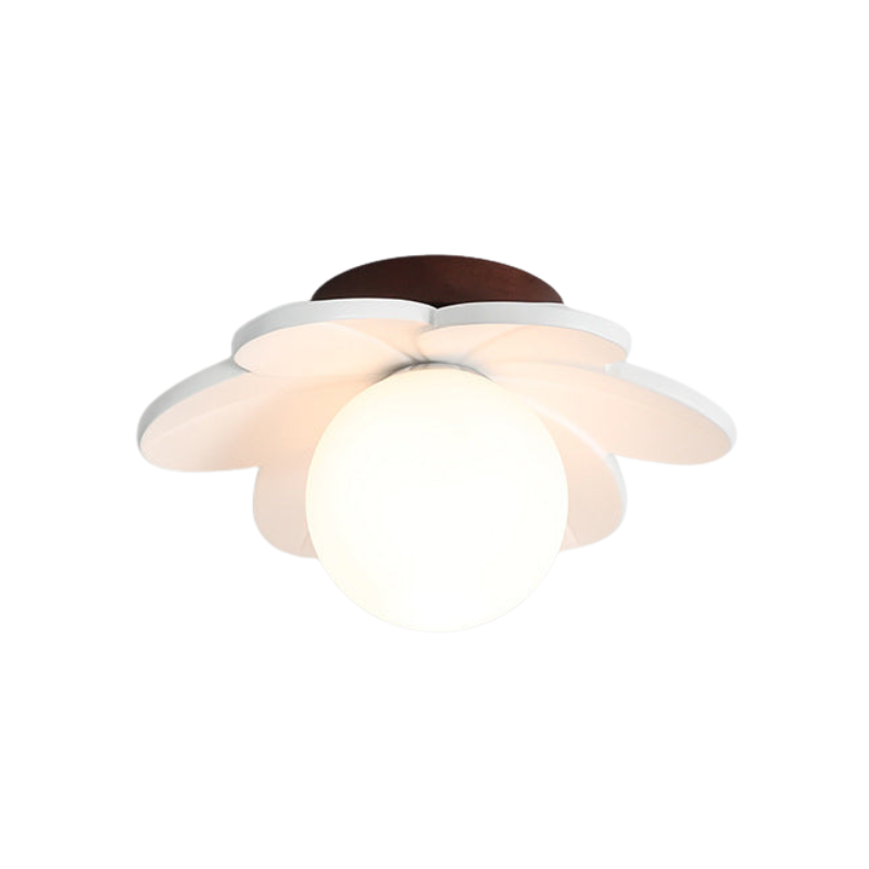 FloraOrb – Nordisk Blomster Kugle Semi-Flush Loftlampe