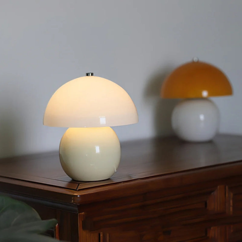 FungiGlow – Keramisk svampebordlampe med USB-opladning