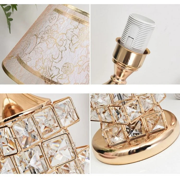 CrystalShine - Elegant guldkrystal LED-lampe til stilfuld belysning