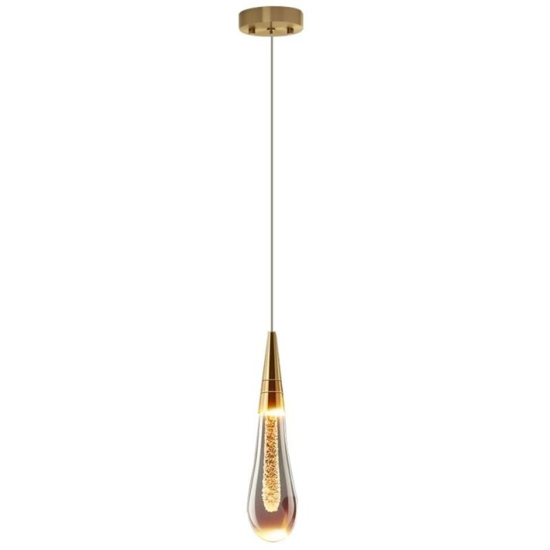 GoldLuxe - Elegant Glass Drop Pendel Light for Luksuriøs Atmosfære