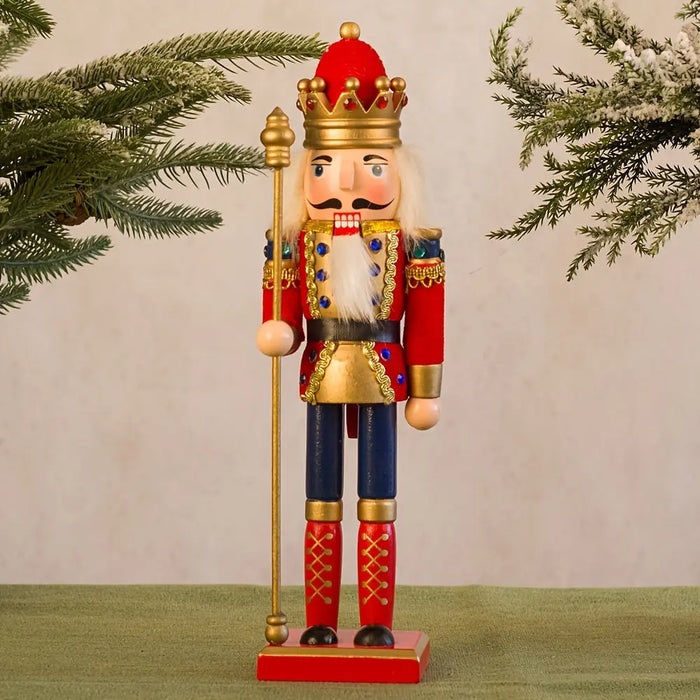 NutcrackerJoy - Træ Nøddeknækkeren soldat figur for tidløs julecharme