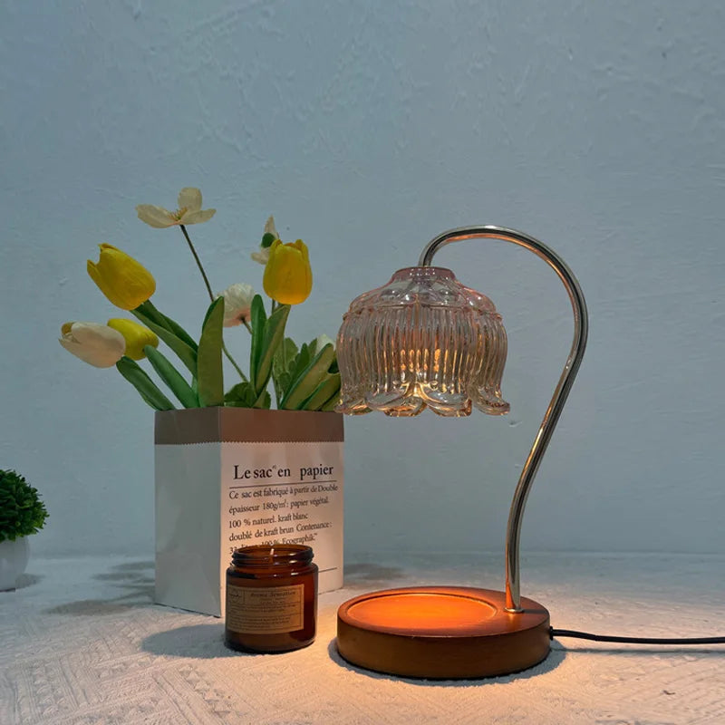 GlowStone - Elegant bordlampe med unikt glasstensdesign til stilfuld boligindretning