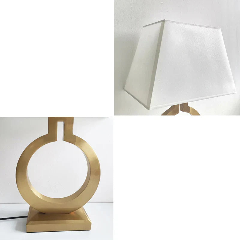 LuxeAura – Moderne bordlampe med elegant ramme og blød stofskærm