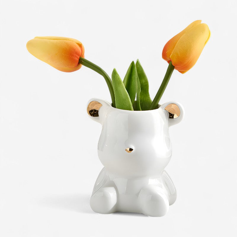 HoldEase – Dekorativ Vase med Bjørne-Design