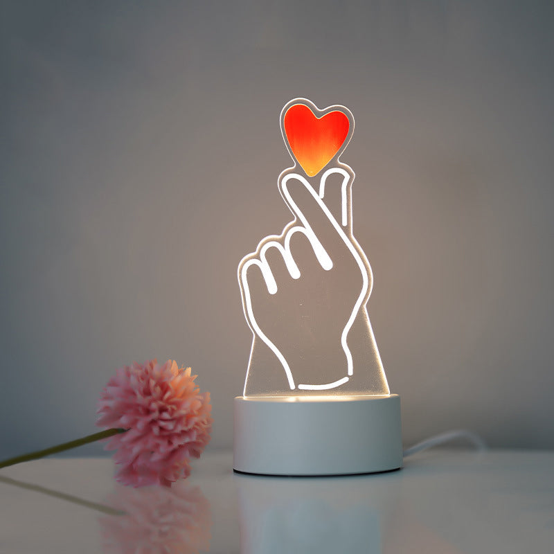 LumiBloc – Rektangulær akryl LED bordlampe i moderne design