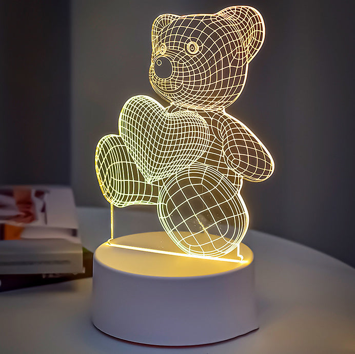 LumiBloc – Rektangulær akryl LED bordlampe i moderne design