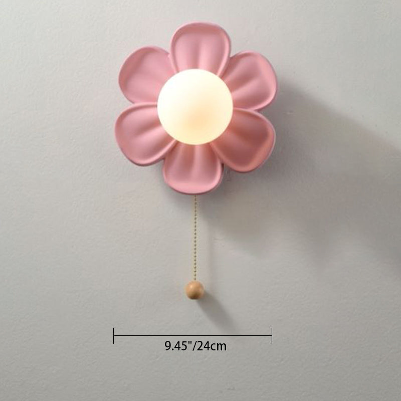 FloraGlow - Kreativ blomsterkugleformet væglampe med kunstnerisk og moderne design