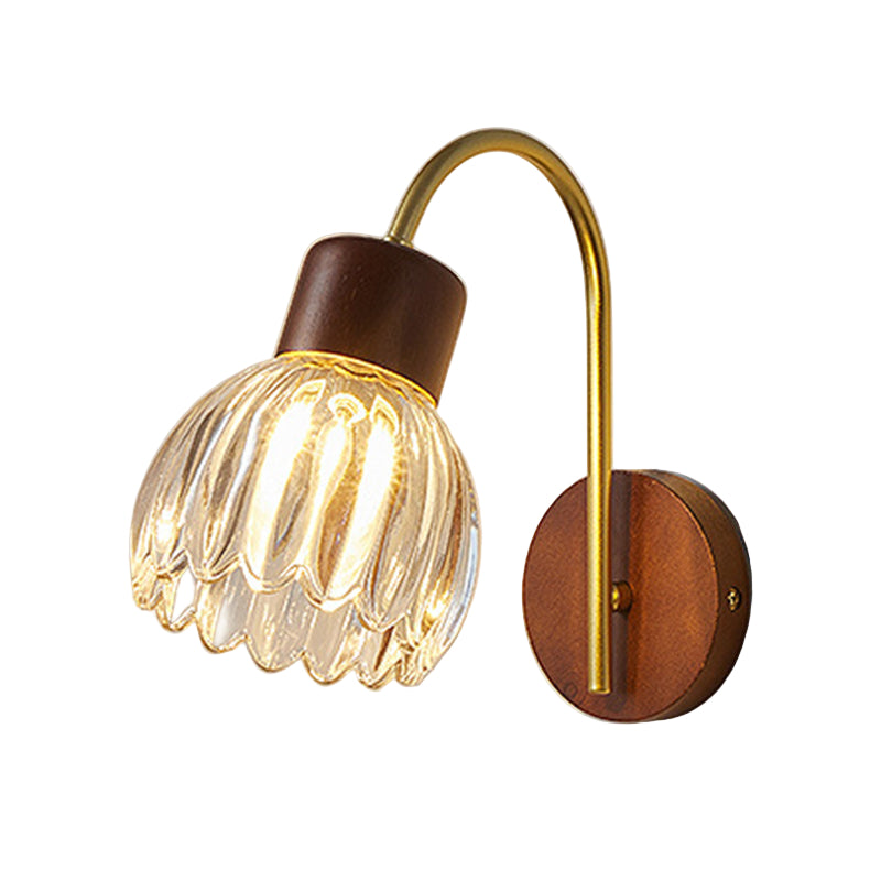 DrumAura – Vintage Væglampe i Jern, Træ og Glas med Trommeform