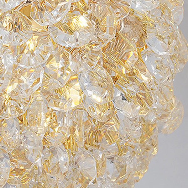 LustraGlow – Krystalkugle Loftlampe med Metallisk Base