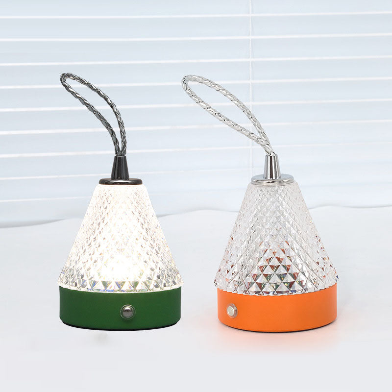 LumeOrb – Moderne Rund Metal Akryl LED Bordlampe til Soveværelser