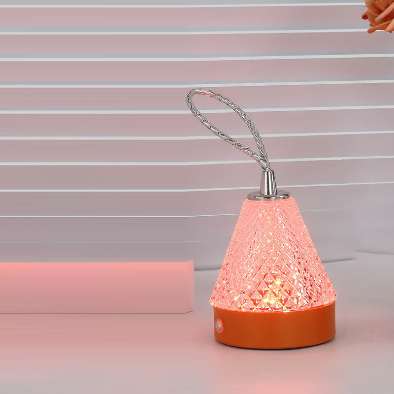 LumeOrb – Moderne Rund Metal Akryl LED Bordlampe til Soveværelser