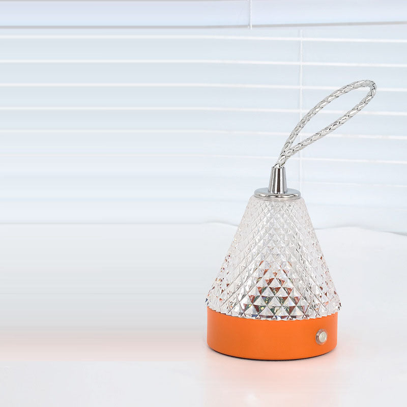 LumeOrb – Moderne Rund Metal Akryl LED Bordlampe til Soveværelser