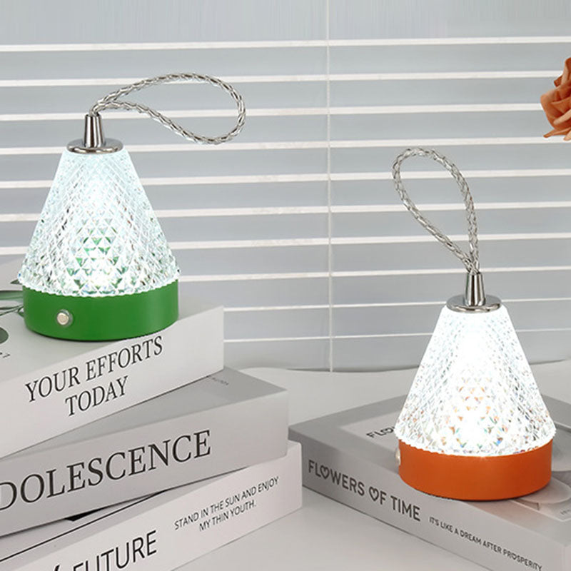 LumeOrb – Moderne Rund Metal Akryl LED Bordlampe til Soveværelser