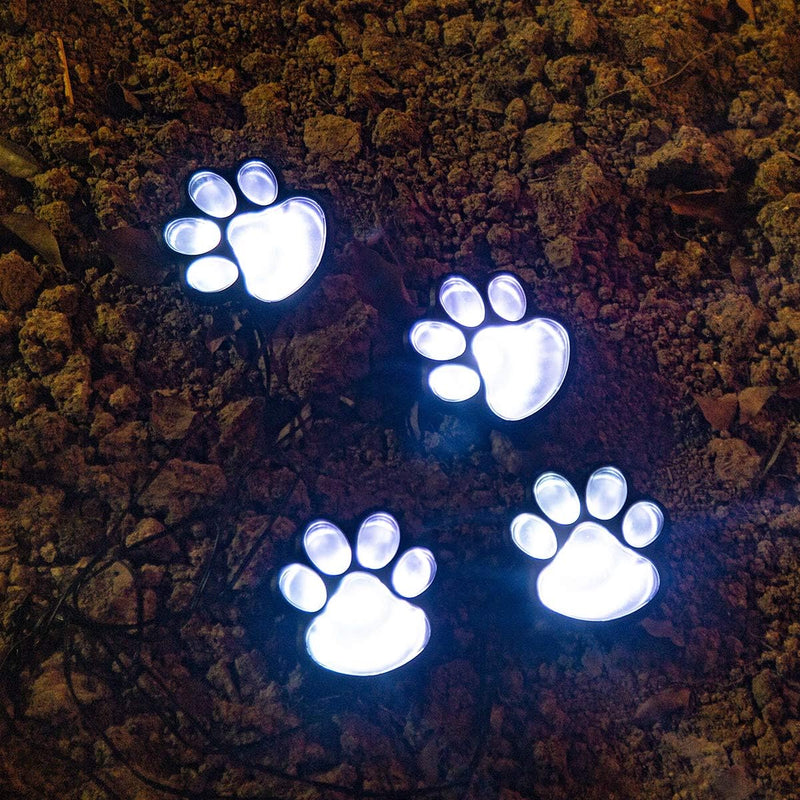 PawGlow – Solcelledrevet LED-havelampe med hundepote