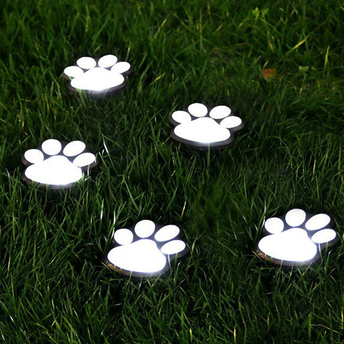 PawGlow – Solcelledrevet LED-havelampe med hundepote