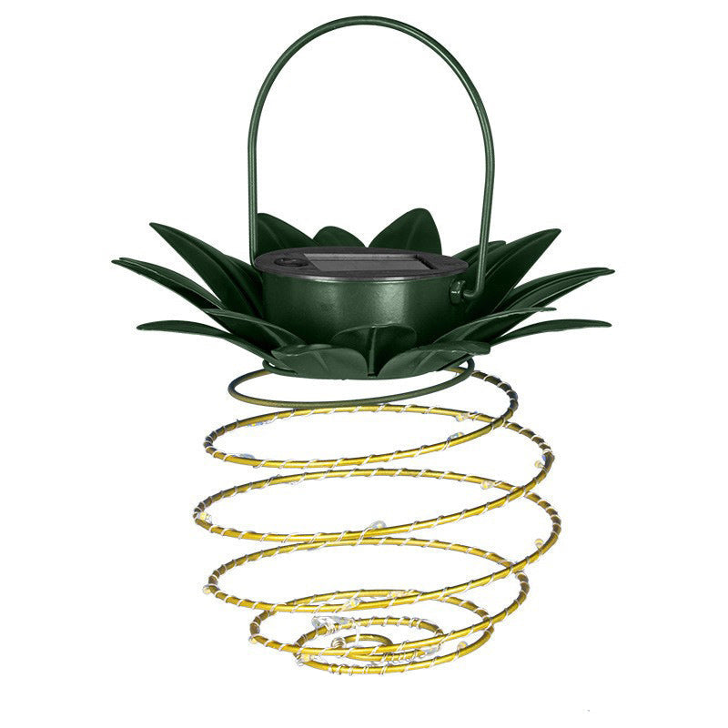 PineGlow – Solcelledrevet LED Ananas Udendørslampe med Kobberfinish