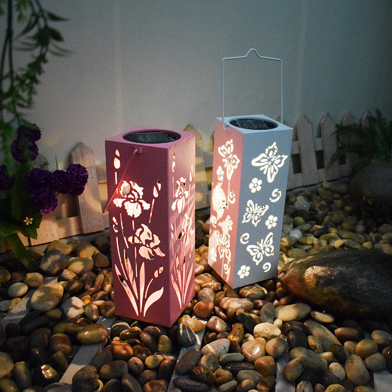 LanternGlow - Dekorativ udendørslampe med sommerfugle og blomsterdesign