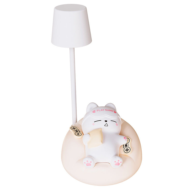 PurrGlow – Genopladelig kattebordlampe med blød LED-natlysdesign