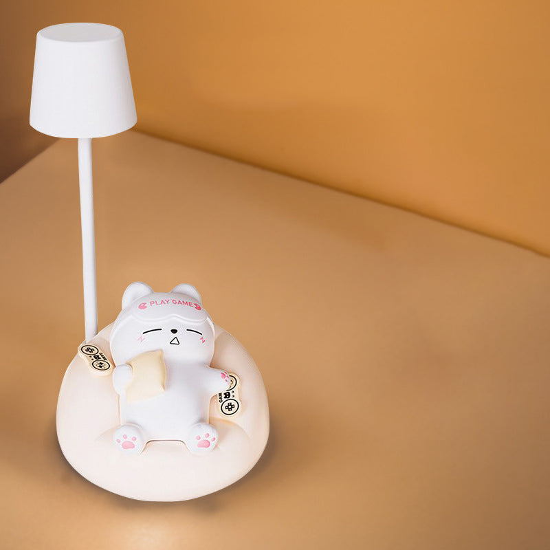 PurrGlow – Genopladelig kattebordlampe med blød LED-natlysdesign