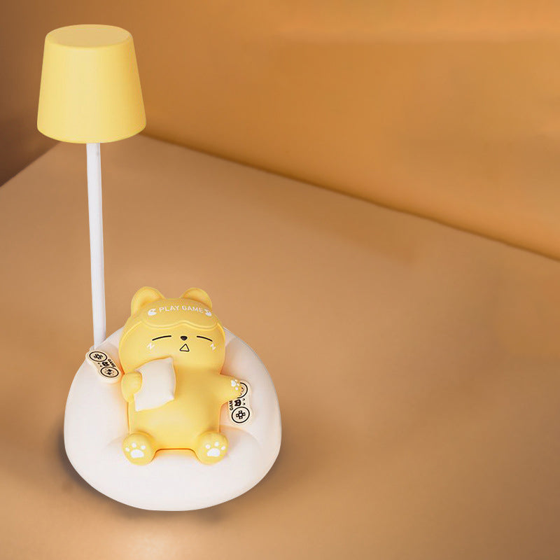 PurrGlow – Genopladelig kattebordlampe med blød LED-natlysdesign