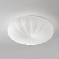 PleatGlow – Stilfuld rund loftslampe med plisseret tekstur og fjernstyret belysning