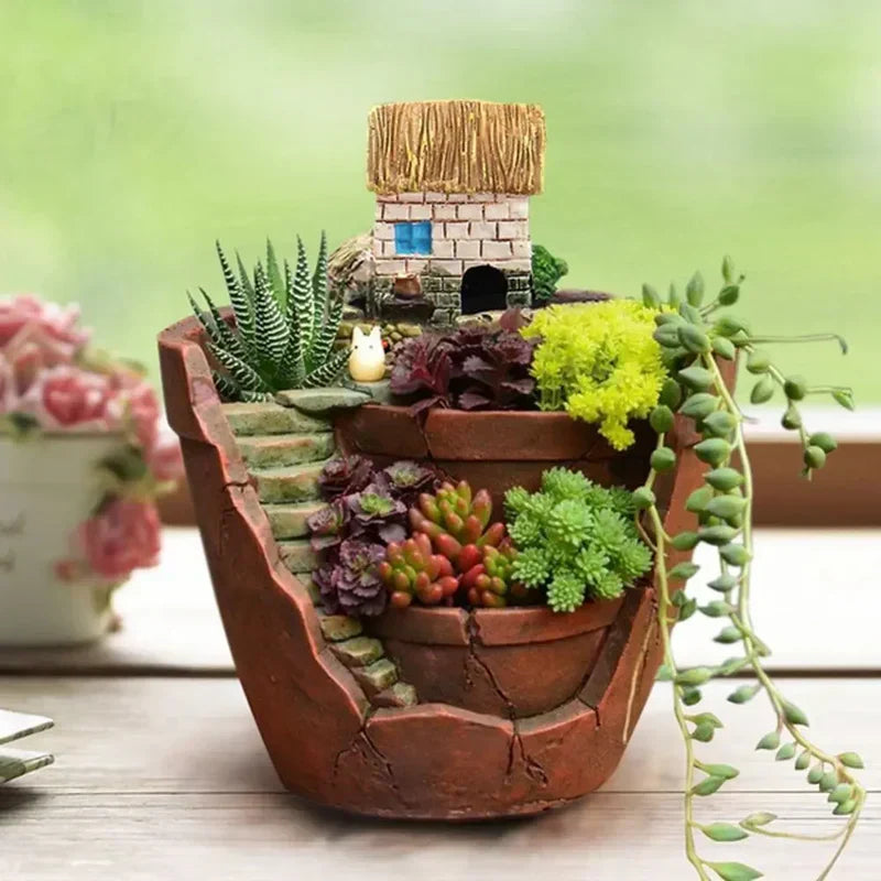 UrbanSprout – Minimalistisk Indendørs Plantekrukke til Sukulenter og Urter