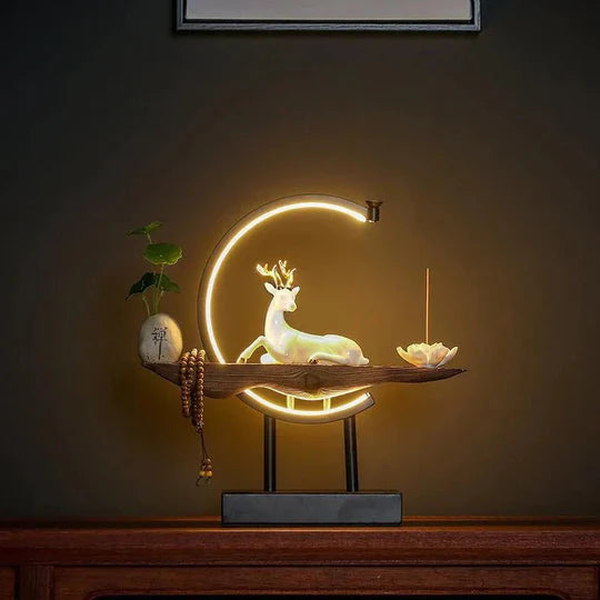 GlowStag - Hjorteinspireret røgelsebrænderlampe for en fredfyldt stemning