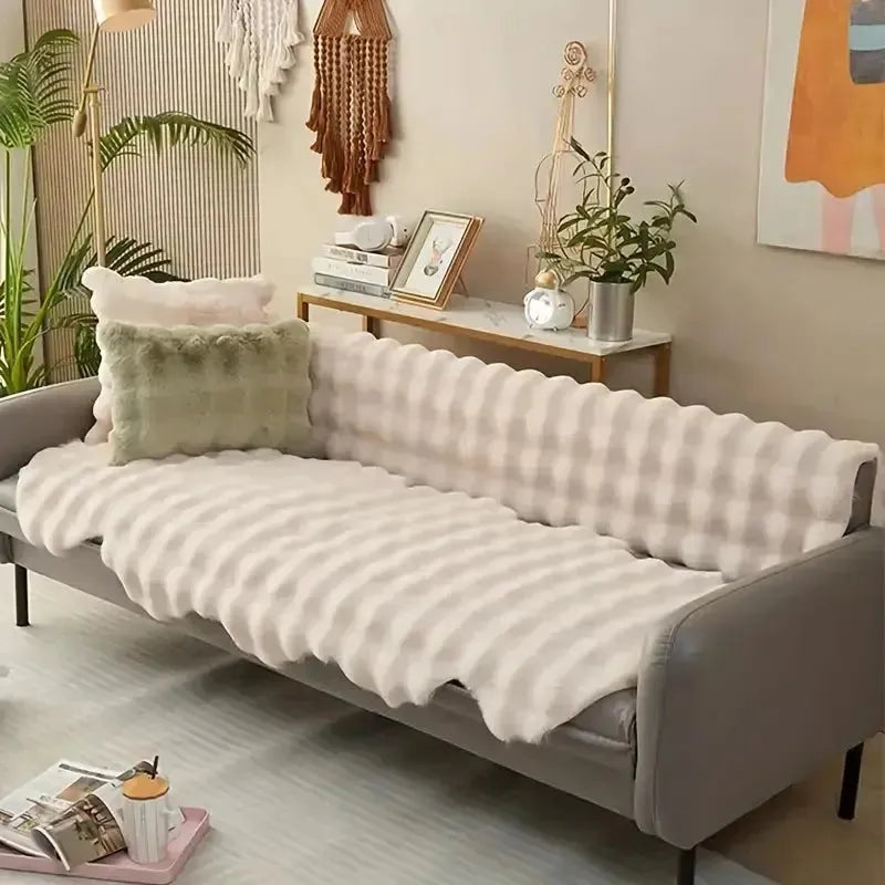 CozyCove - Blødt og plysagtigt tæppe med skridsikkert design til varme og komfortable opholdsrum