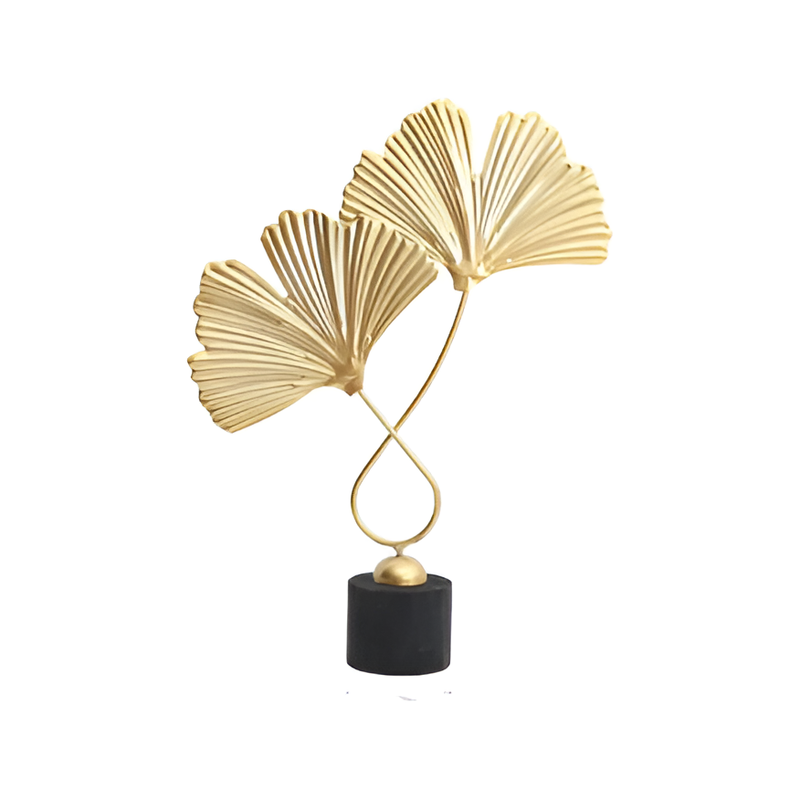 SerenLeaf - Minimalistisk Ginkgo-bladskulptur for elegant naturlig charme