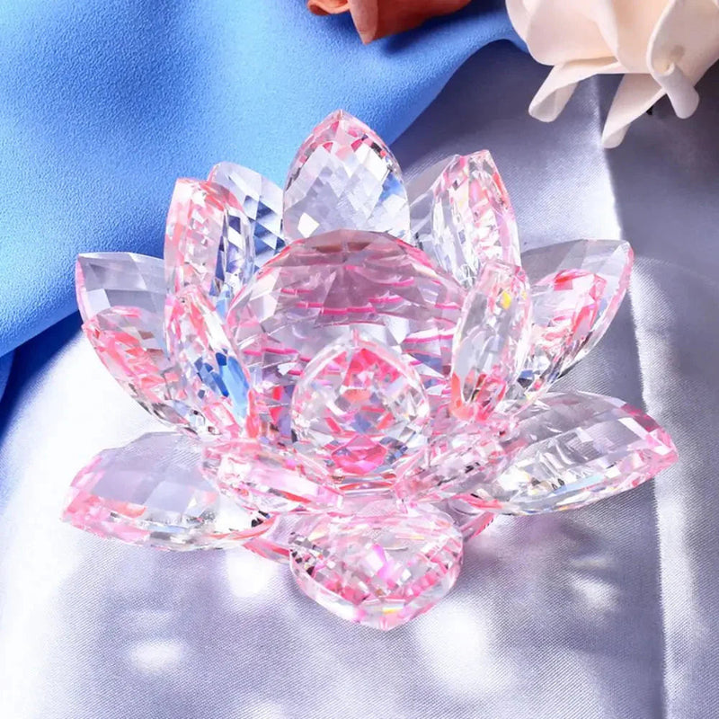 GlowBloom - Kompakt lotus figur med multi facetteret finish til bordindretning