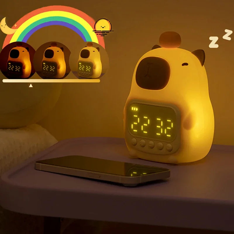 CapaGlow – Adorabelt Kapybara Vækkeur med Sød og Funktionel Design