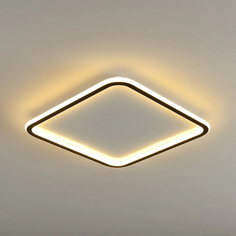 LumaSquare – Elegant LED-loftlampe med geometrisk design og blødt, afslappende lys til soveværelser