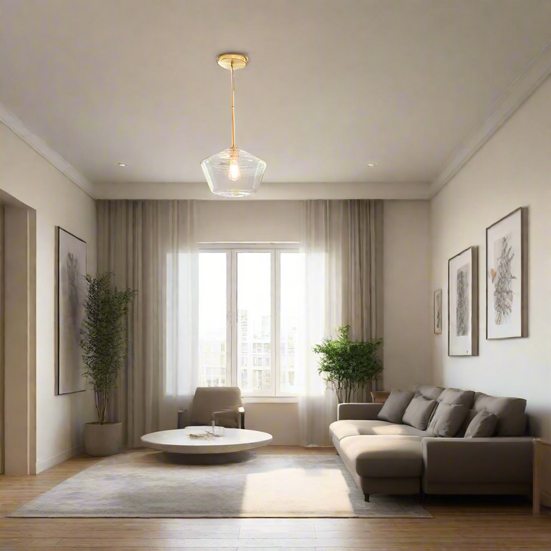 LuxeGlow – Skulptureret prisme-pendel for moderne elegance og varme