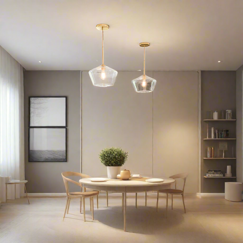 LuxeGlow – Skulptureret prisme-pendel for moderne elegance og varme