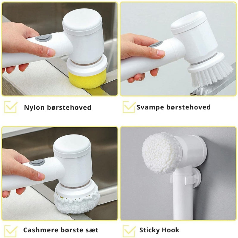 SpinClean – Automatisk centrifugeringsscrubber med roterende hoved til ubesværet og dybdegående rengøring