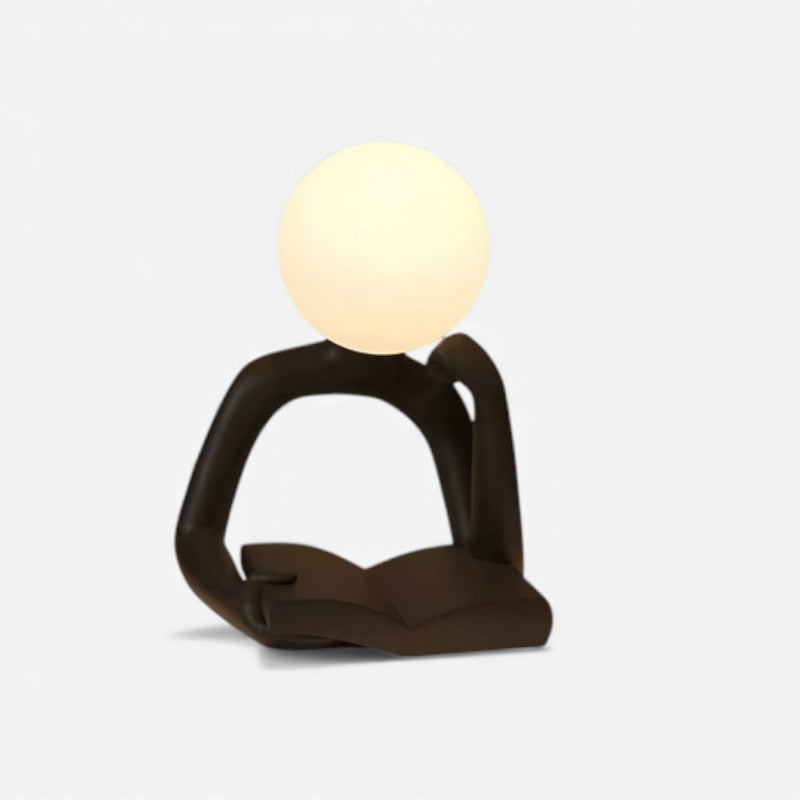 GleamArt - LED Bordlampe med Tænkende Mand Skulptur