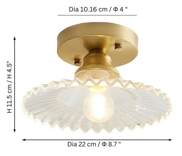 FloraGlow - Elegant loftslys med ribbet kronblade til tidløs glamour