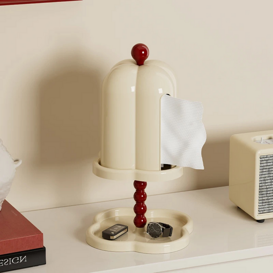 OrganizePro – Vævsboks med beskyttende kuppellåg og skjult opbevaringsrum