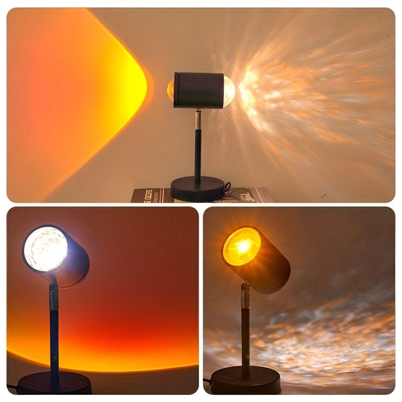 SunsetGlow - Projektions-USB-natlampe med varm atmosfære