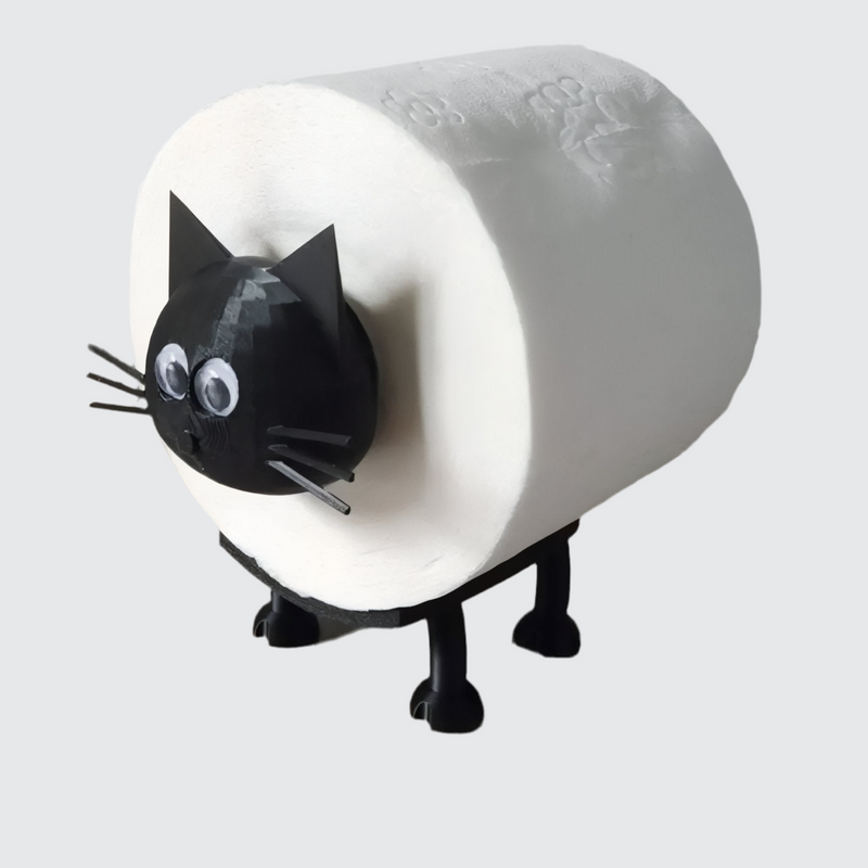 CatJoy – Animeret Kat Toiletpapir Dispenser til Sjovt og Funktionelt Badeværelsesdesign