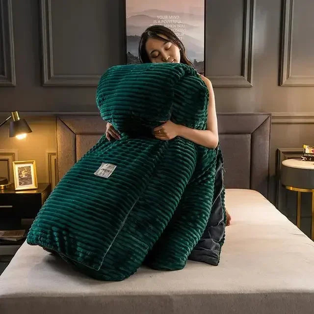 CozyHaven – Plys tekstureret tæppe for ultimativ komfort og varme