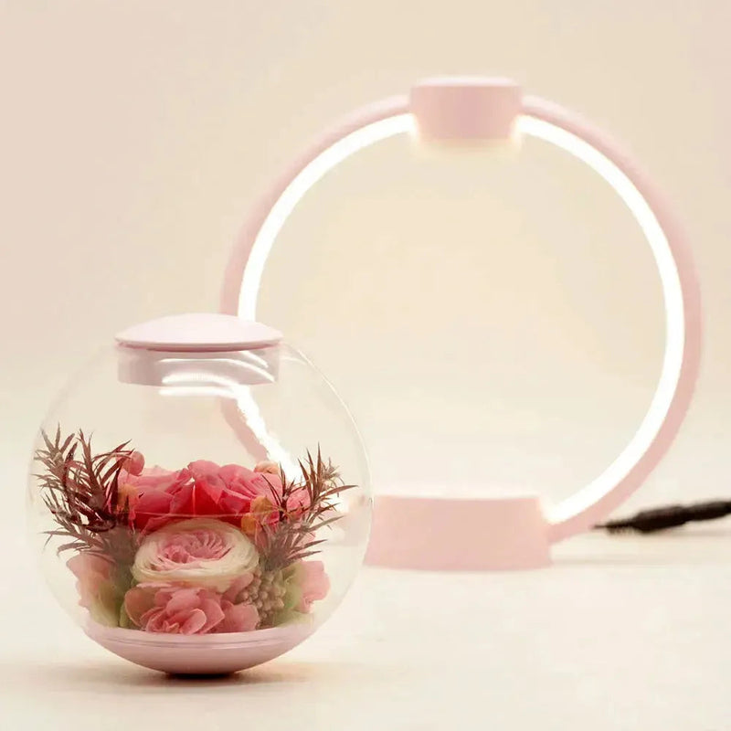 EternalGlow – Magnetisk svævende blomsterlampe med varmt LED-lys og tidløs elegance