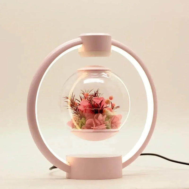 EternalGlow - Magnetisk svævende blomsterlampe med fortryllende LED-stemning