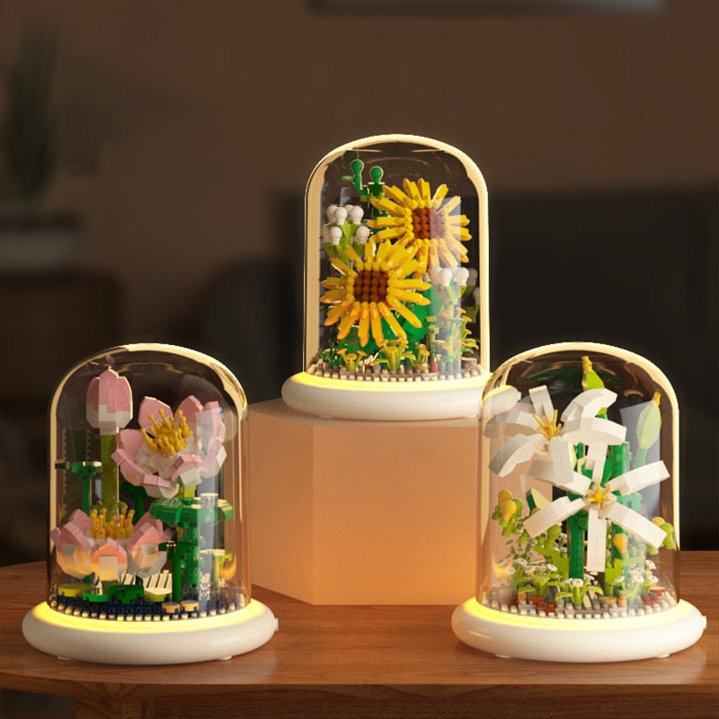 BloomBricks – Kreativ blomsterbuket med bygbart design til dekoration og sjov